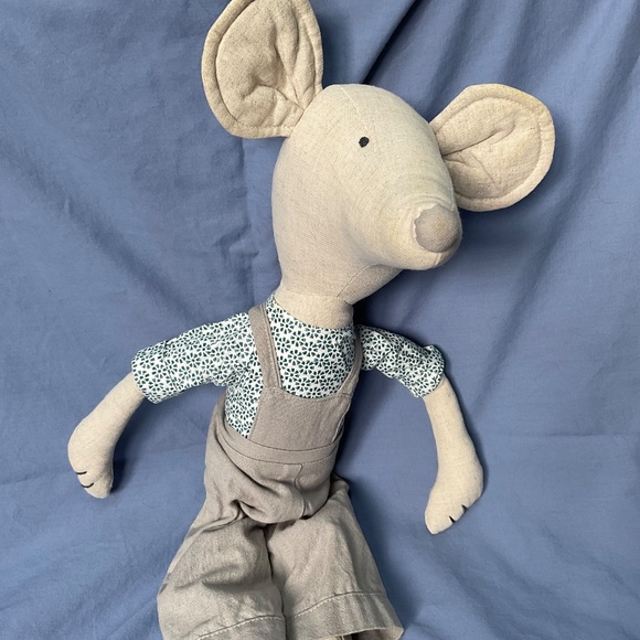 Lot of three cotton and linen stuffies loveys nursery decor - Picture 15 of 15